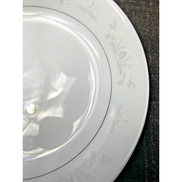 COPY - CROWN MING Fine China ROYAL PALM White Silver Wedding Lace Salad Soup Bo… - Picture 3 of 6